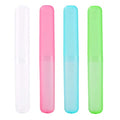 Medsuo 4pcs Plastic Toothbrush Case Travel Cover Holder Storage (Pink, Blue, Green and White)
