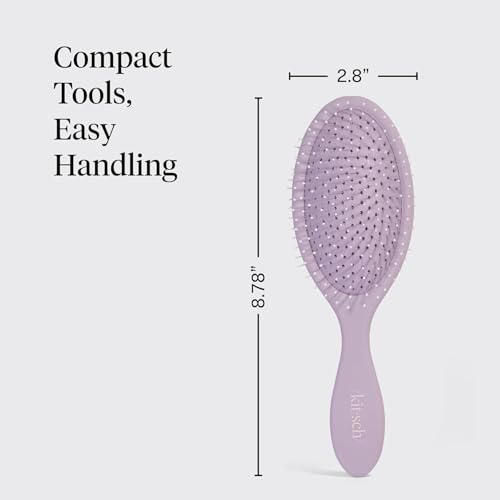 Kitsch Wet/Dry Hair Brush Detangler – Flexi Hair Brush for Women, Men & Kids | Detangling Brush for Curly Hair, Bounce Curl Defining Brush for Wet or Dry Strands - Soft Violet - color: Soft Violet