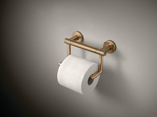 Delta Faucet 41550-CZ Contemporary Tissue Holder/Assist Bar, Champagne Bronze - color: Champagne Bronze, size: (Pack of 1)