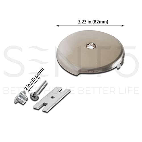 SENTO Nickel Tip-Toe BathTub Drain Trim Set Assembly Stopper Kit, Fit both 1-1/2 Inch or 1-5/8 Inch Strainer and Stopper, Heavy Duty Metal with Matching Screws, Easy Installation, Satin Nickel - color: Satin Nickel