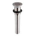 Grid Drain Strainer Assembly Without Overflow for Bathroom Sink, C.O. Plug Grid Lavatory Drain, Bathroom Sink Grid Strainer by Artiwell, Brushed Nickel - color: Brushed Nickel, style: Without Overflow