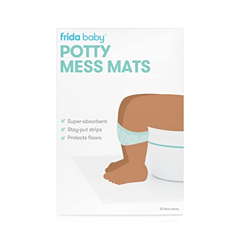 Frida Baby Potty Mess Mats, Disposable, Super-Absorbent Floor Pads for Easy Cleanup, 20 Count - size: 20 Count, style: Potty Mess Mats