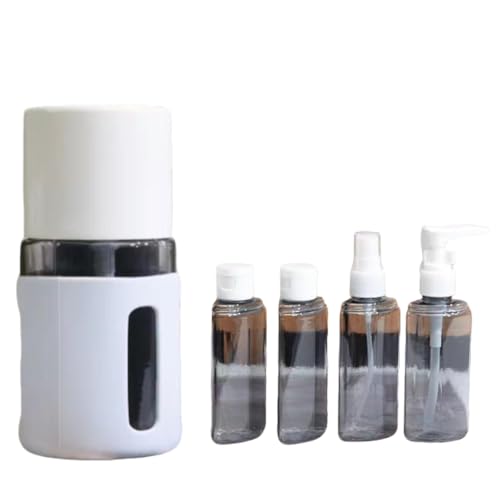 4 in 1 Travel Dispenser, 4 Pack Travel Bottles for Toiletries, Leak Proof Travel Size Containers, Portable Containers for Shampoo Lotion Conditioner Cream (BLUE 60ML) - color: BLUE 60ML