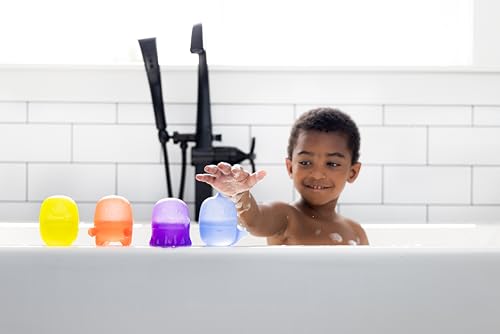 Ubbi Translucent Interchangeable Silicone Bath Toys for Baby and Toddler, Mix and Match Ocean Animal Water Toys, Set of 4 - color: Translucent Interchangeable Critters