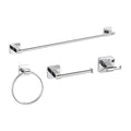Bathroom Accessories Set, 4 Pieces Bathroom Hardware Set, 24 inch Towel Bar, Towel Racks, Robe Towel Hooks, Toilet Paper Holder Wall Mounted Or Self-Adhesive,Stainless Steel and Plastic (Chrome) - color: Chrome