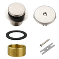 Brushed Nickel Bathtub Drain Tip-Toe Single Hole,Welsan Tub Drain Trim Set Conversion Kit Assembly, Coarse Thread Replacement Trim Kit with 1-Hole Overflow Faceplate Includes an Adapter - color: Brushed, style: 1 Hole