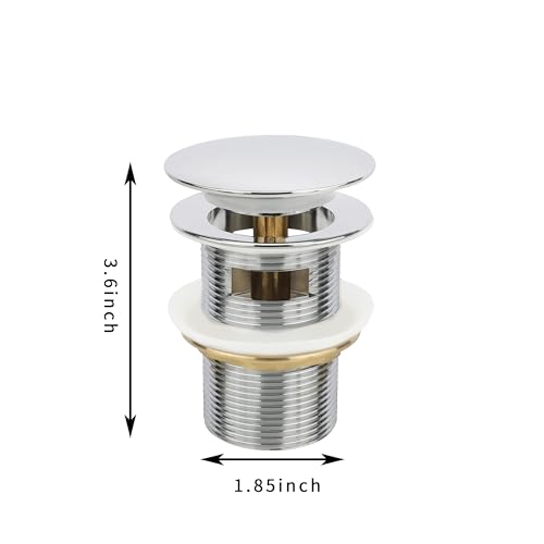 Chrome Freestanding Bathtub Drain Stopper, Compatible with Drain Kit - color: Chrome