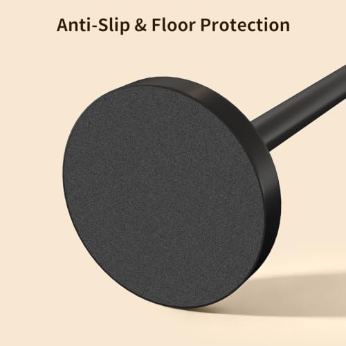 YUMORE Toilet Paper Holder Stand, 4.4lbs Heavy Duty Stainless Steel Free Standing Bathroom Tissue Roll Holder, Matte Black - color: Black