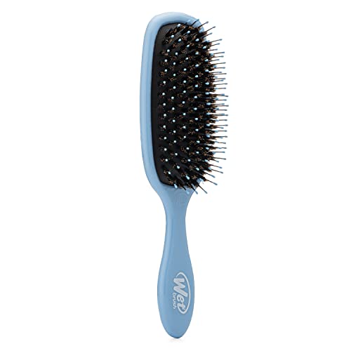 Wet Brush Shine Enhancer Hair Brush, Sky - Exclusive Ultra-soft IntelliFlex Bristles - Natural Boar Bristles for All Hair Types - For Women and Men, Wet and Dry Hair - color: Sky, size: 1 Count (Pack of 1)
