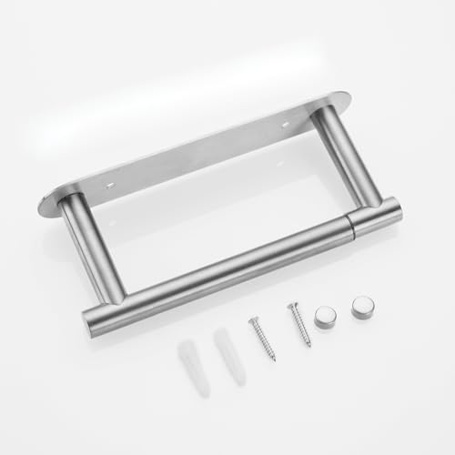 Movable Toilet Paper Holder Brushed Roll Holder, Paper Towel Holder - color: Brushed