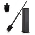 BVL Toilet Brush and Holder Set Black Stainless Steel 304 Square Freestanding Toilet Brush for Bathroom - color: Black