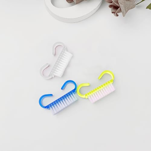 24 Pack Mini Nail Brushes, Colorful Handle Grip Nail Brush, Fingernail Scrub Cleaning Brushes for Nails and Toes Women Men, 4 Colors - color: Blue, Red, Yellow, Transparent