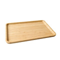 Bamboo Serving Tray Rectangle Platter Small, 1, 14.2" x 9.5" x 0.8" | Durable, Breakfast Dinner Food Bed Tray, For Eating, Kitchen Restaurants Patty,Display - size: 14.2" x 9.5" x 0.8"