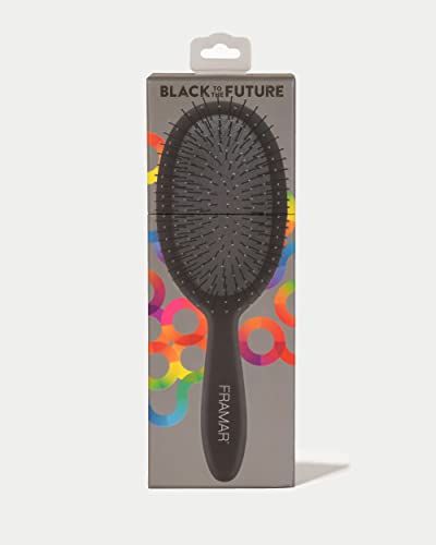Framar Detangling Brush for Curly Hair – Hair Brushes for Women Detangler, Wet Detangler Hair Brush Wet, Wet Hairbrush For Women, Hairbrushes, Wet Hair Brush Detangler – Reduces Hair Breakage Black - color: Black
