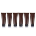 6 Pack 3.38oz/100ml Refillable Empty Plastic Squeeze Soft Tubes Bottle with Flip Cap Bottle Container for Cosmetic Cream Lotion Shampoo Travel (Amber)