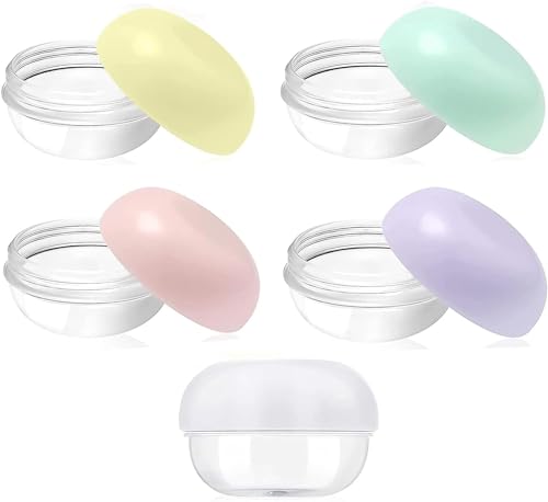 Leak Proof Mini Travel Jars, Travel Containers for Creams with Lids and Labels, Travel Bottles Lip Balm Cosmetic for Jewelry Case Toiletries Moisturizer Plastic Small Jar 5 Pcs 10ml - color: 10ml