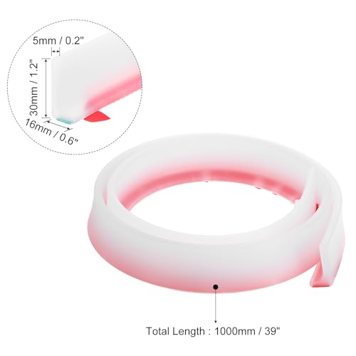 uxcell 39 Inch Collapsible Shower Barrier Stopper Water Splash Guard Blocker 39"Lx0.6"Wx1.2"H for Bathroom Kitchen Wet and Dry Separation, Clear - color: Clear, size: 39"Lx0.6"Wx1.2"H
