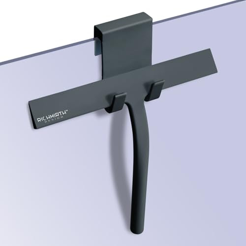 Shower Squeegee for Glass Doors, 9" Inch Width Silicone Rubber Blade Squeegee Window Cleaner Tool Squeegee for Shower Glass Doors Bathroom Mirror Car Window Tile - Gray - color: Gray, size: 9 Inches
