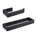 GERZWY Bathroom Accessory 2-Piece Set SUS 304 Stainless Steel Toilet Paper Holder Towel Ring Wall Mount, Matte Black HG1708-2BK - color: Matte Black