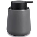 BosilunLife Grey Lotion Dispenser - Modern Ceramic Soap Dispenser Bathroom 12 oz Bottles Lotion Hand Pump Dispenser Black Pump Dish Liquid Dispenser for Kitchen Hand Wash Dispenser - color: Matte Grey