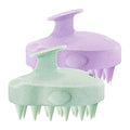 HEETA Scalp Massager 2 Pack for Hair Growth, Soft Silicone Bristles to Remove Dandruff and Relieve Itching, Scalp Scrubber for Hair Care Relax Scalp, Shampoo Brush for Wet Dry Hair, Purple & Green - color: 01- New Purple & Green