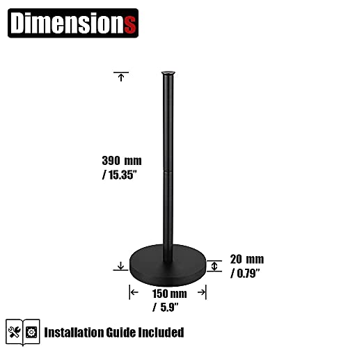 JQK Toilet Paper Storage Stand Oil Rubbed Bronze, 304 Stainless Steel Thicken 0.8mm Tissue Reserve Holder Dispenser for Bathroom, ORB, TPS180-ORB - color: Oil Rubbed Bronze & Black Base