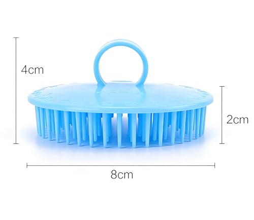 2 Pack Hair Scalp Massager Shampoo Brush Shower Head Scrubber Cleanser Massage Comb for Hair Growth Ease Dandruff Removal and Head Relaxation for Women and Men or Pets (Blue)