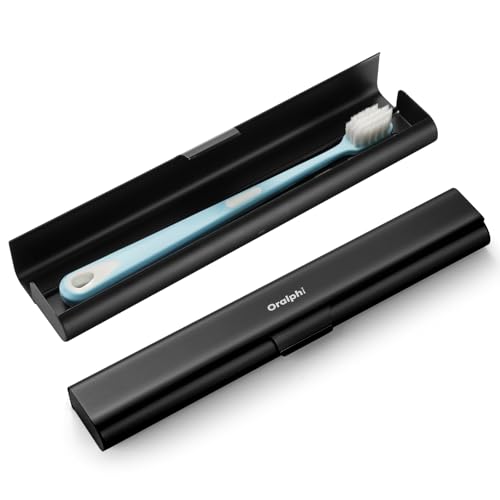 Aluminum Toothbrush Travel Case, Portable Travel Toothbrush Holder, Durable Manual Toothbrush Box Container for Traveling, Bathroom, Camping, Business Trip-Black - color: Black, size: 1 Pack (Standard)