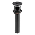 Grid Drain Strainer Assembly With Overflow for Bathroom Sink, P.O. Plug Grid Lavatory Drain, Bathroom Sink Grid Strainer by Artiwell, Matte Black - color: Matte Black, style: With Overflow