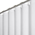 BTTN Long Fabric Shower Curtain - 72x80 Inch Linen Textured Heavy Duty Polyester Cloth Shower Curtain Set with Plastic Hooks, Hotel Trendy Luxury Waterproof Modern Shower Curtains for Bathroom, White - color: White, size: 72"W x 80"L (Pack of 1)