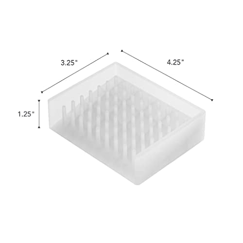 Yamazaki Home Self Draining Soap Tray - Floating Holder Dish for Sink, Silicone, No Assembly Req. - color: Clear