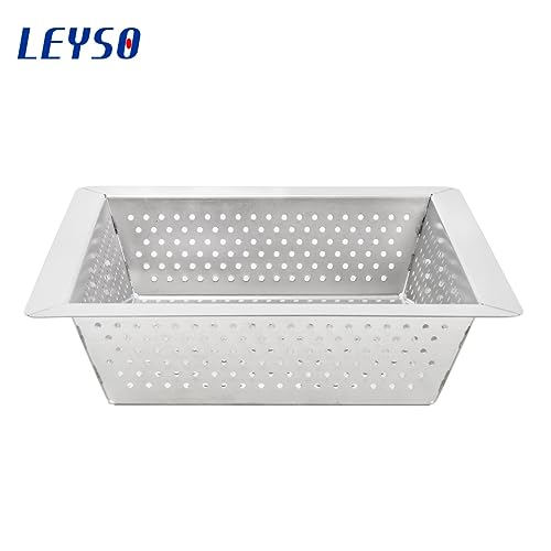 Leyso Stainless Steel Floor Sink Top Hang Basket Strainer Sink Drain Cover 10” x 10” x 2-1/2” for Kitchen, Restaurant, Bar, Buffet (2-1/2"H SS x 4) - style: 2-1/2"H SS x 4