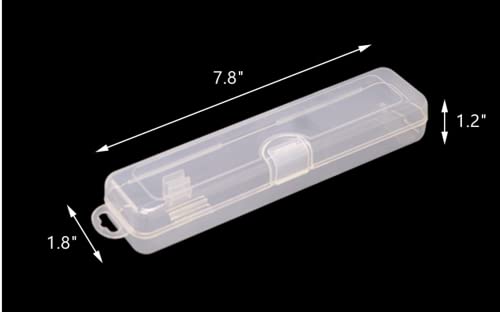 Portable Travel Toothbrush Case, Hard Plastic Dust-Proof Toothbrush Container & Toothpaste Box Holder (Rectangle-2Pcs)
