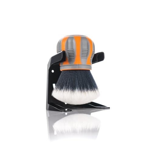 Detail Factory - Curveball XL Synthetic Brush - Ultra Soft Bristles, Comes with Storage Rack, Covers Large Area Inside or Outside Vehicles - Solar Flare - color: Orange