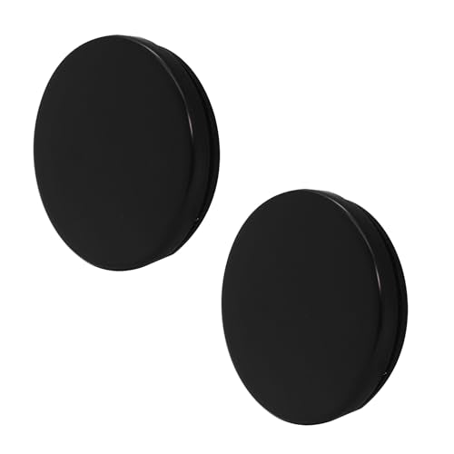 Westbrass D980R-2-62 Floating No-Hole Bath Waste Overflow Faceplate and Adaptor, Matte Black (2-Pack) - color: Matte Black, size: 2 Pack