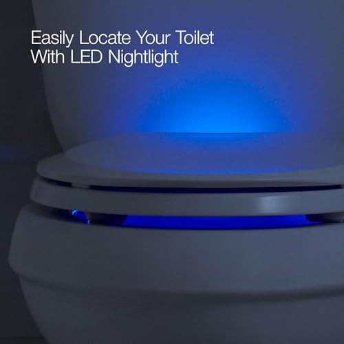 KOHLER CACHET® Nightlight Soft Close Toilet Seat Elongated, ReadyLatch®, Grip-Tight Hardware, Cashmere - color: Cashmere, size: Elongated