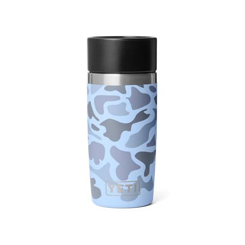 YETI Rambler 12 oz Travel Bottle, Stainless Steel, Vacuum Insulated with Leakproof Commuter Cap, Blue Camo - color: Blue Camo, size: 12 Ounces