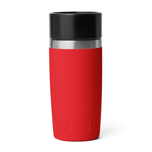 YETI Rambler 12 oz Travel Bottle, Stainless Steel, Vacuum Insulated with Leakproof Commuter Cap, Rescue Red - color: Rescue Red, size: 12 Ounces