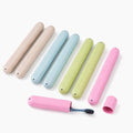 8 Pack Travel Toothbrush Case, Portable Toothbrush Travel Case with Ventilation Hole for Business Trip, Camping, Home(Blue,Pink,Green,Beige) - color: jg-Blue,Pink,Green,Beige