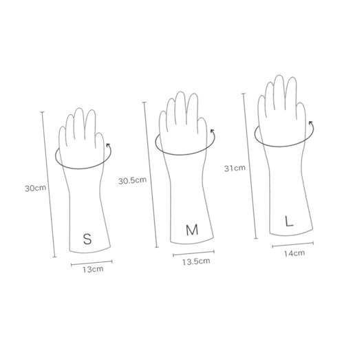 SUPVOX Household Cleaning Gloves 4-pair Set Size L Waterproof Plastic Steel Protective Kitchen Gloves Non-slip for Home and Toilet Cleaning Tasks