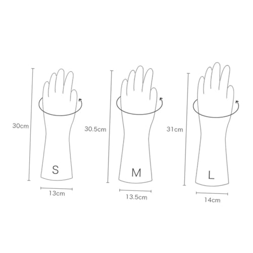 Hemobllo Waterproof Household Cleaning Gloves 4-pair Set, Large Size Latex and Plastic Steel Protective Gloves for Kitchen, Bathroom, and Housework Use