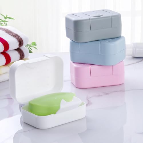 TOYANDONA 4pcs Travel Soap Box Set with Leakproof Lid Portable Plastic Bar Soap Holder Waterproof Washing Case for Bathroom and Outdoor Use