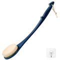 Back Scrubber for Shower, 17-Inch Shower Brush for Men and Women, Long Handle Exfoliating Body Brush, Medium Bristle Stiffness for Dry or Wet Brushing (Navy Blue) - size: 17 in - Navy Blue