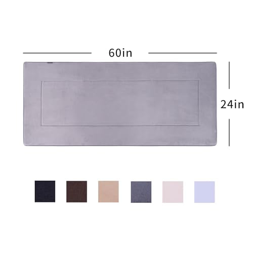 Soft Hallway Runner Rug,Washable Floor Rugs, Non Slip Memory Foam Rug,Super Water Absorption, Suitable for Bathroom Mat, Entrance,Kitchen, Living Room Decor(2x5ft Grey) - color: New Grey, size: 2' x 5' (Rectangular)