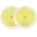 V-TOP Bathtub Drain Plug 2 Pack, 6 inches Large Silicone Tub Stopper Hair Stopper Flat Suction Cover for Kitchen Bathroom and Laundry (Yellow Transparent) - color: 6" Yellow Transparent