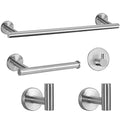 NearMoon Bathroom Hardware Set SUS 304 Thicken Stainless Steel-Towel Bar Set Include 16" Towel Rod, Toilet Paper Holder, Multifunctional Hooks Bathroom Accessories (Brushed Nickel, 5 Pcs) - color: Brushed Nickel