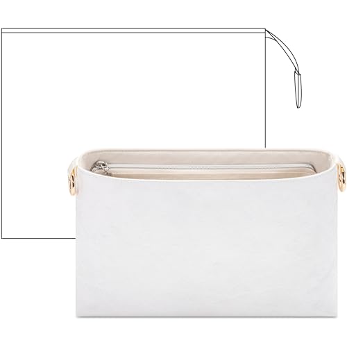 Handbag Organizer Insert for LV Toiletry Bag, Custom Fit Inside Premium Lightweight WaterResistant Purse Insert with Cup Holder Accessories (Craie, Fits-Toiletry 26) - color: Craie