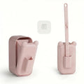Disposable Toilet Brush for Bathroom Cleaning, Toilet Brush and Holder Set, Deep Cleaning Toilet Bowl Cleaner with Replaceable Heads, Hygienic Storage Design (Pink – 24 Refills Flip-Open Toilet Brush) - color: Pink – 32 Refills Flip-open Toilet Brush