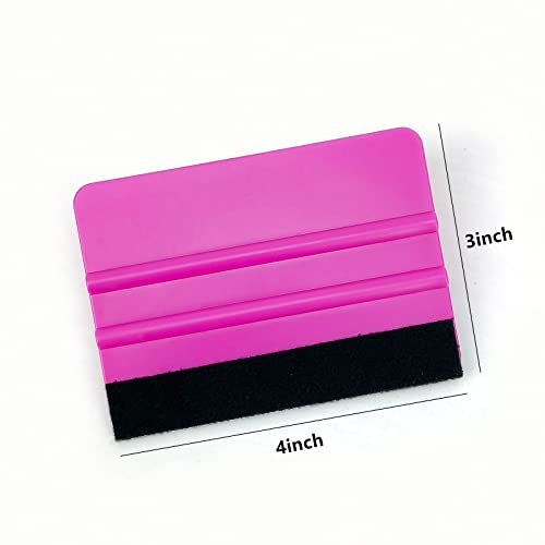 Umaki 8.3inch Large Vinyl Wrapping Felt Squeegee with 4inch Vinyl Squeegee Applicator for Fastly Installing Vehicle Tinting Film Graphic or Wallpaper, Finish Smoothing/Cleaning Work, 3pack - color: Blue