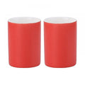 Gaolinci 2 Pcs Bathroom Cups, Ceramics Toothbrush Holder, Tumbler Cup, 9 Oz - color: Red